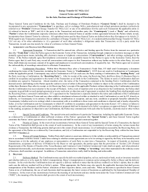 Energy Transfer GC NGLs LLC 一般条款和...