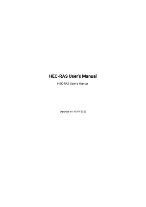 HEC-RAS 用户手册 - 水文工程中心