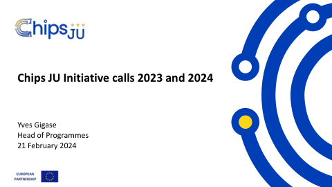 Chips JU Initiative 呼吁 2023 年和 2024 年