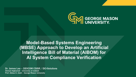 基于模型的系统工程 (MBSE) 方法开发人工智能物料清单 (AIBOM)，用于 AI 系统合规性验证